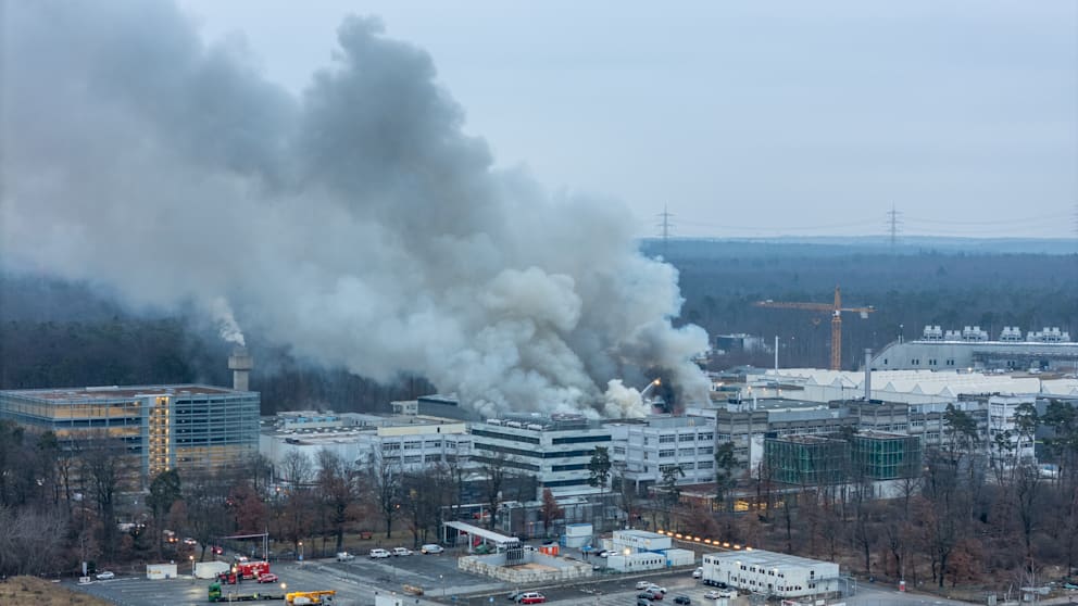 Großbrand am GSI Helmholtzzentrum für Schwerionenforschung in Darmstadt