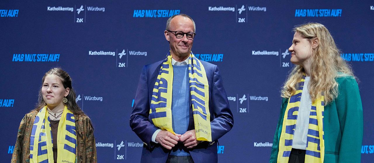 Kanzler Merz beim Katholikentag: Selbstkritik und Proteste
