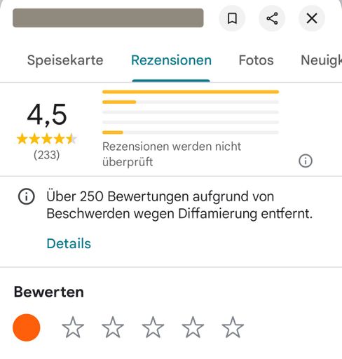 Google Bewertungen in der Kritik