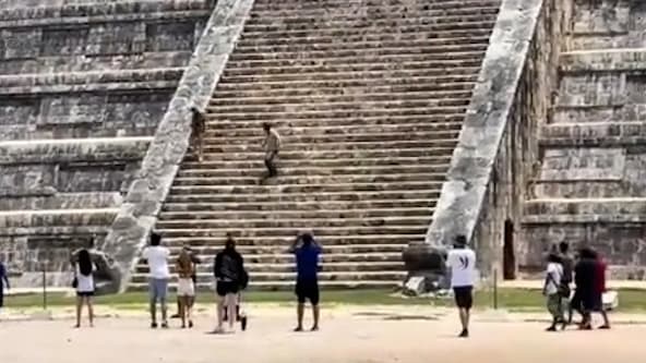 Verhaftung und Geldstrafe: Touristen verstoßen gegen Verbot an Maya-Pyramide
