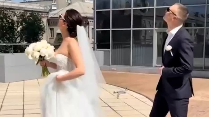 Ungewöhnliche Hochzeit in der Ukraine