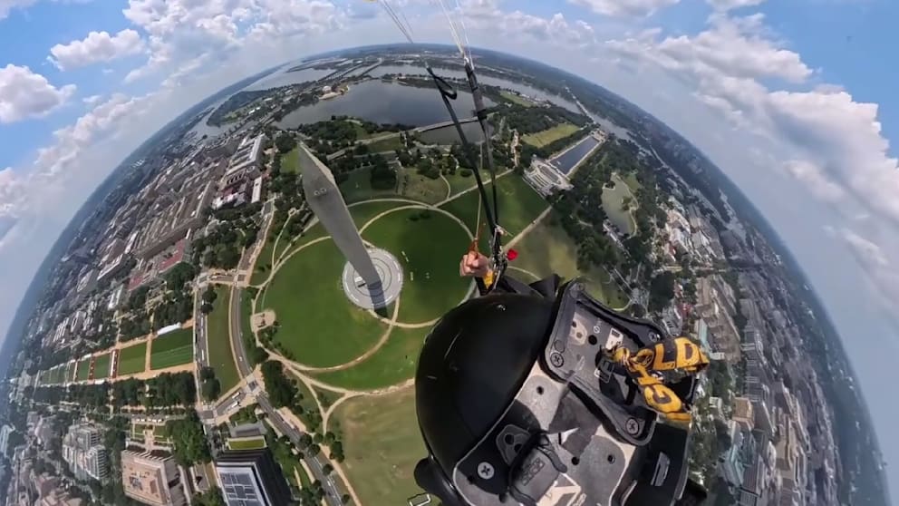 Irre Probe: Spektakuläre Szenen am Washington Monument