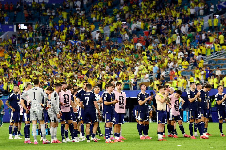 Schottische Fans und das Spiel gegen Brasilien