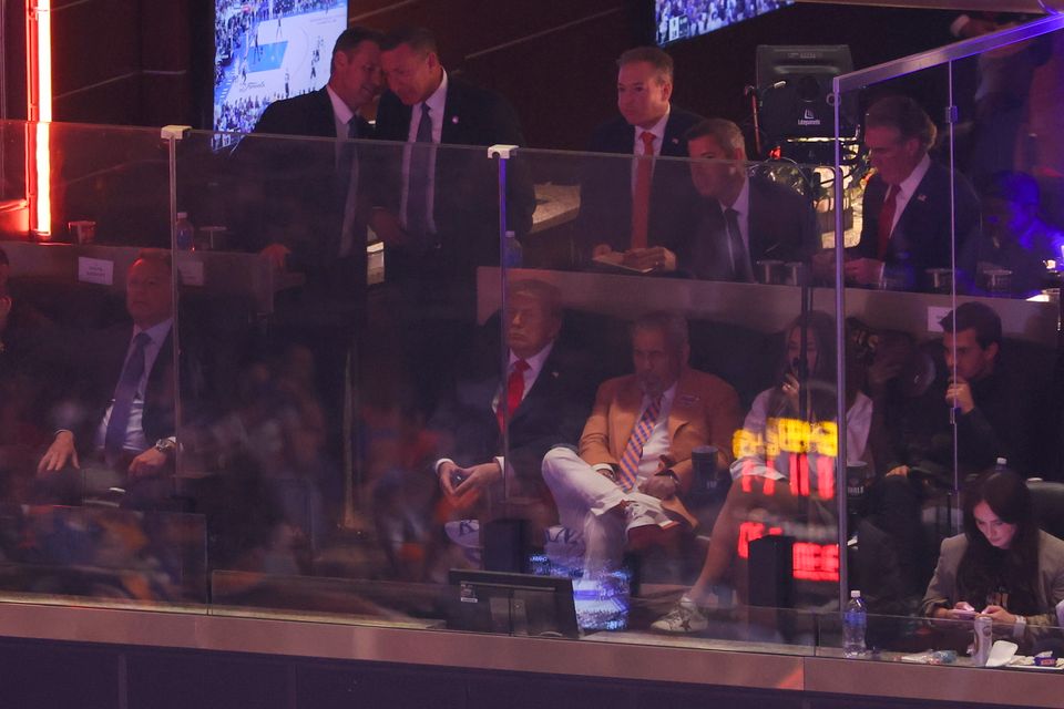Donald Trump beim NBA-Spiel im Madison Square Garden