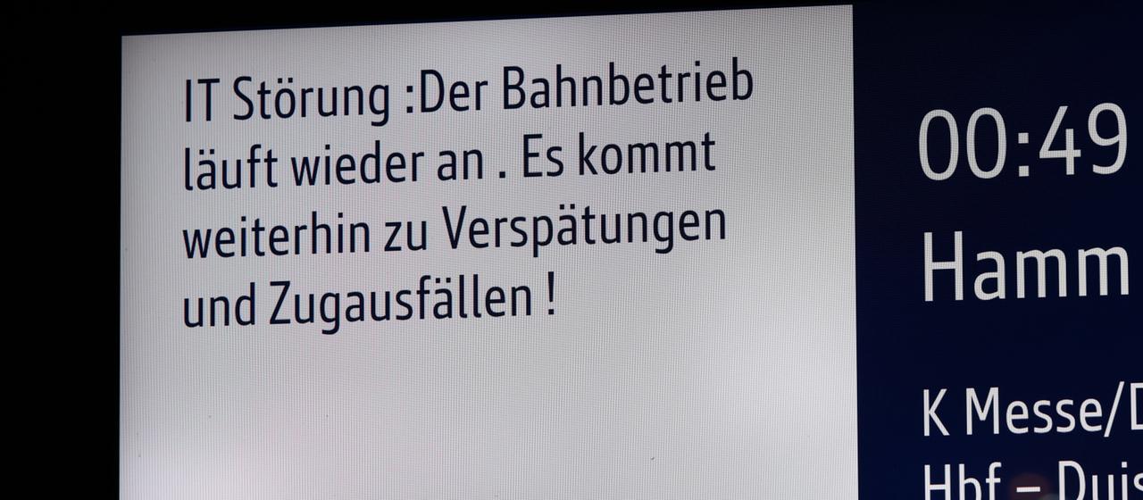 Betriebsstörung bei der Deutschen Bahn behoben, Zugverkehr läuft wieder