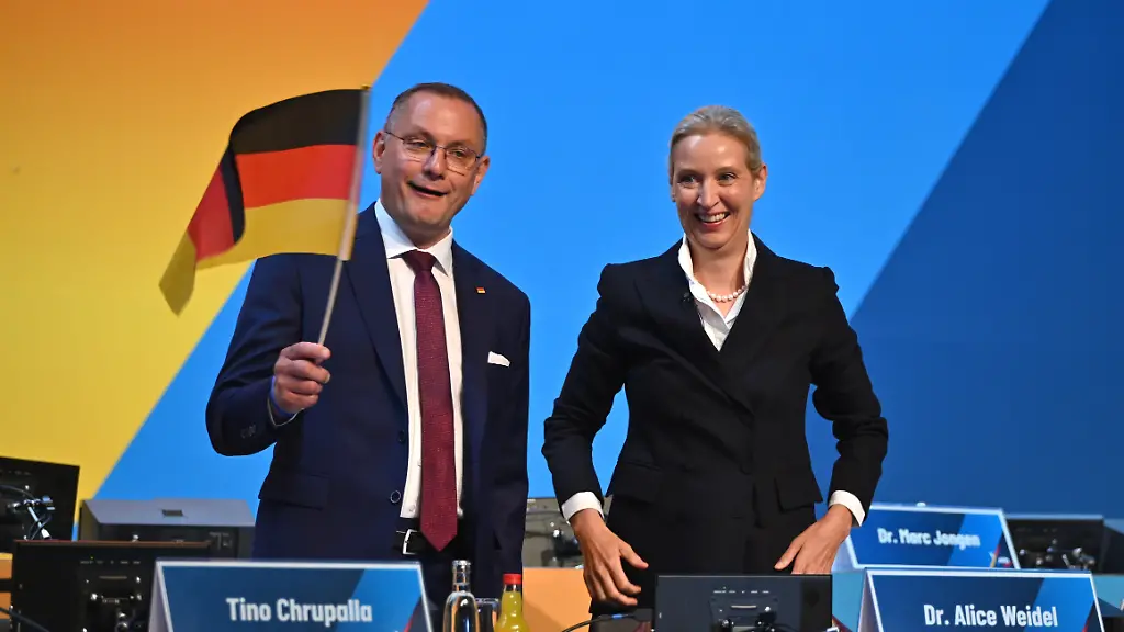 Bestätigung der AfD-Parteivorsitzenden: Weidel gewinnt an Unterstützung, Chrupalla schwächer
