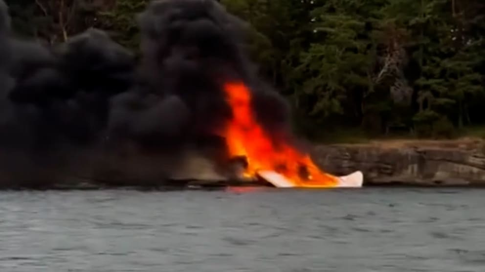 Flugzeugunglück in Washington: Feuerball nach Absturz