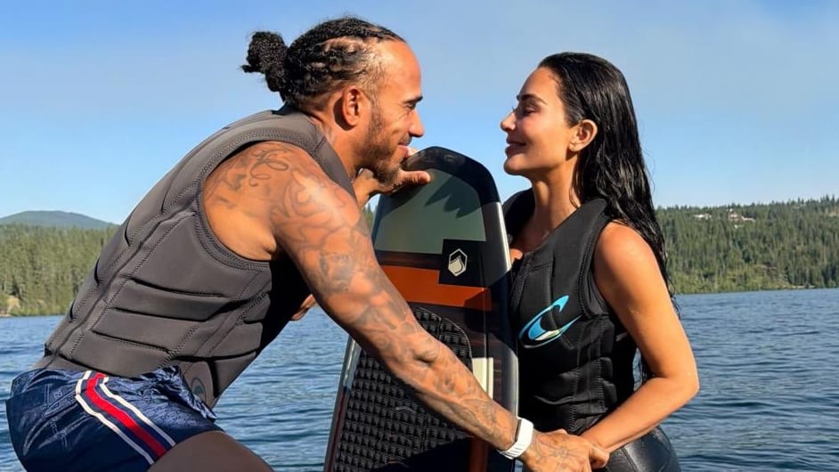 Lewis Hamilton und Kim Kardashian genießen Urlaub am See
