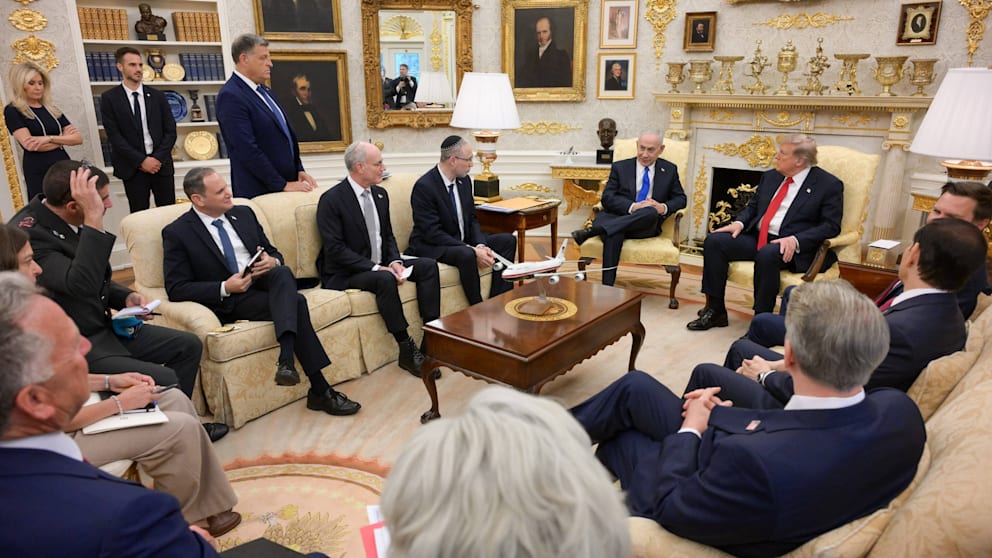 Trump und Netanjahu Treffen im Weißen Haus