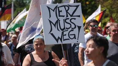 Proteste in Plauen gegen Bundesregierung
