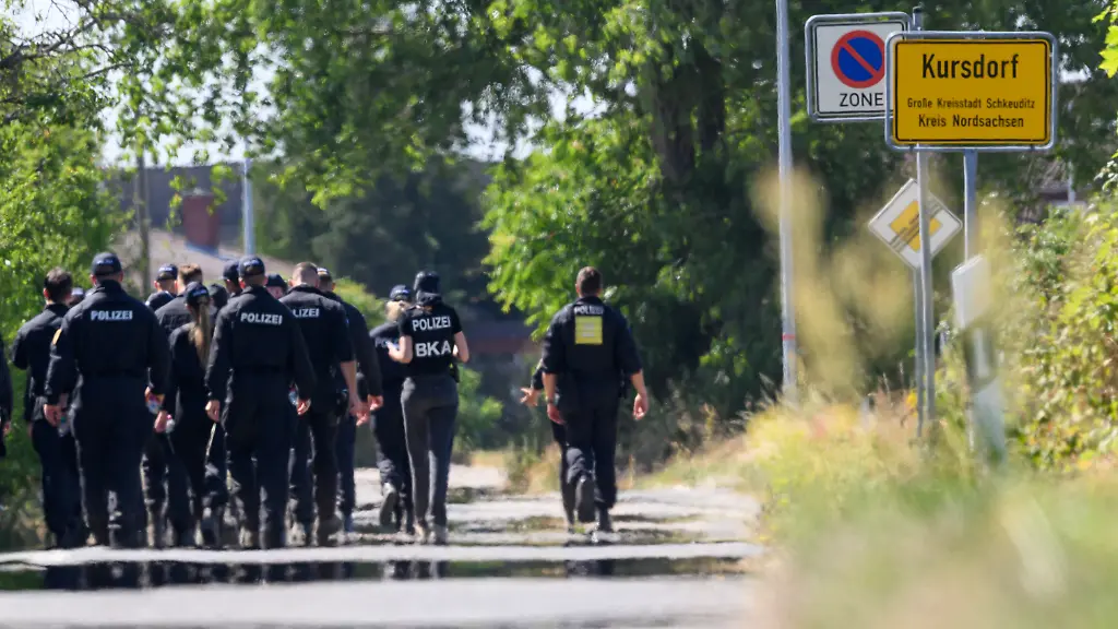 Explosion im verlassenen Dorf nahe Flughafen Leipzig