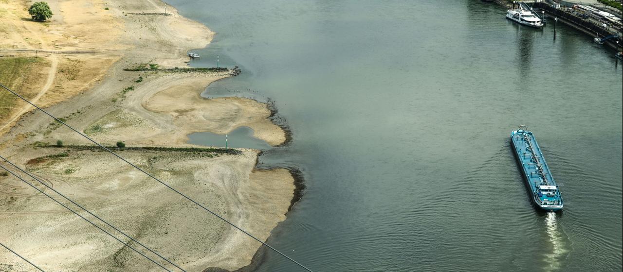 Deutschlands Flüsse stehen vor Rekord-Niedrigwasser