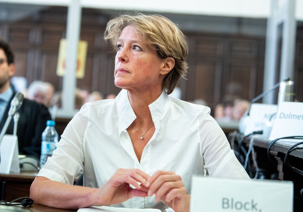 Christina Block spricht im Entführungsprozess