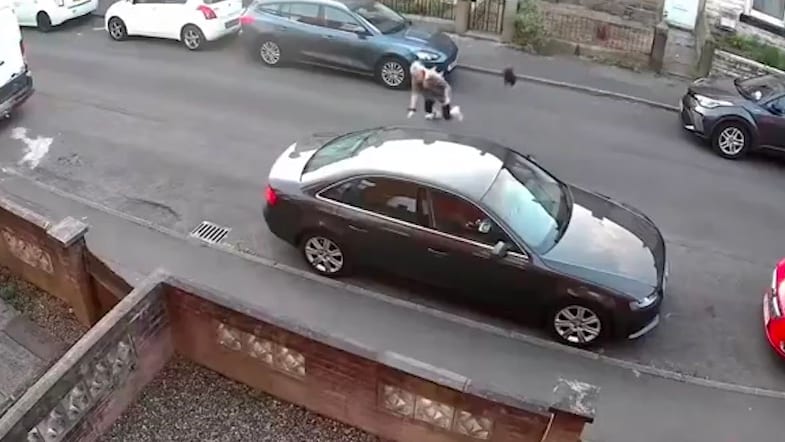 Unerwarteter Angriff einer Krähe auf Spaziergängerin in Burnley