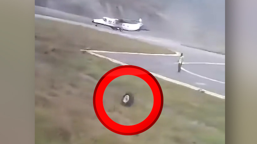 Flugzeug verliert Rad bei Landung in Nepal