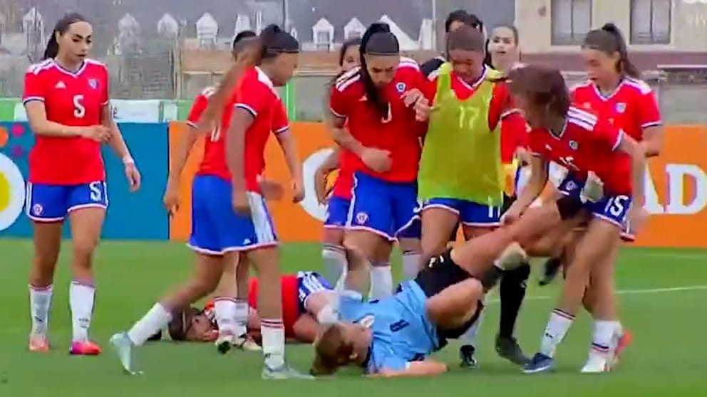 Massenschlägerei beim U20-Frauenfußball: Chile gegen Uruguay