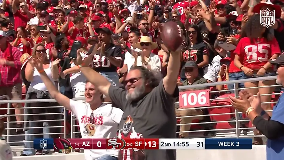 Touchdown für Mike Evans und Hollywood-Star Jack Black jubelt mit