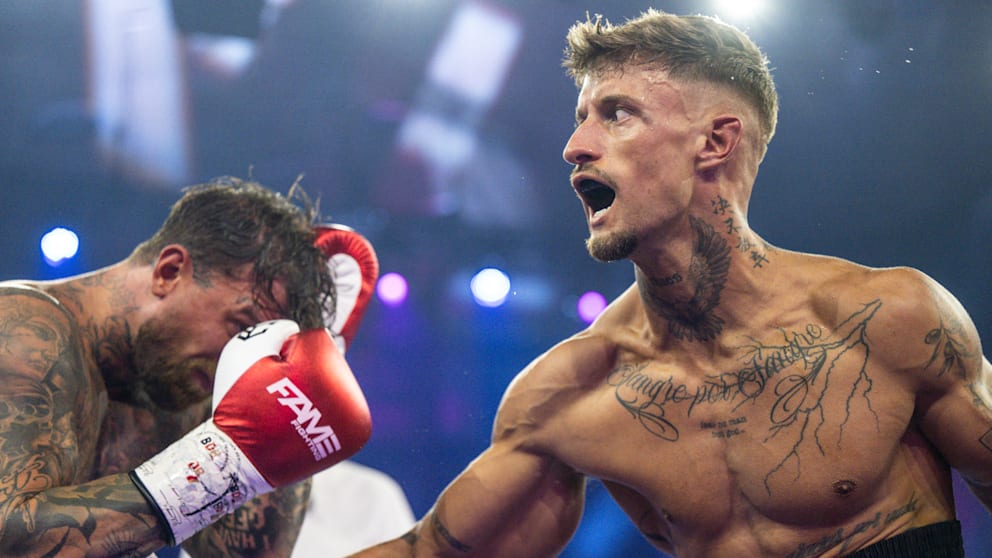 Gigi Birofio und Laurenz Pesch im Finale von Fame Fighting