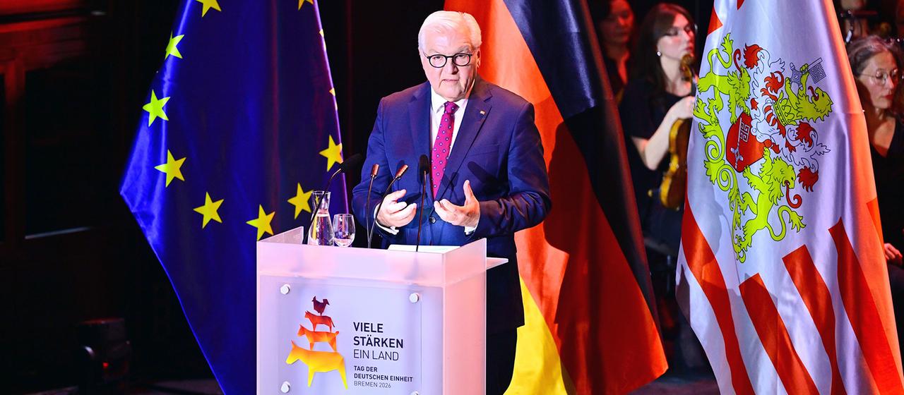 Steinmeier: Demokratie verteidigen am Tag der Deutschen Einheit