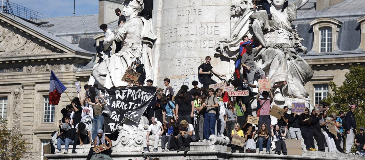 Proteste in Frankreich: Schüler und Gewerkschaften fordern bessere Lernbedingungen